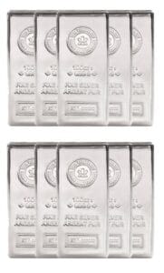 100 oz silver bars