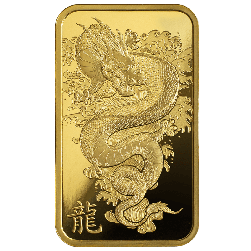 1 oz Fine Gold Bar 999.9 – PAMP Suisse Lunar Dragon 2024