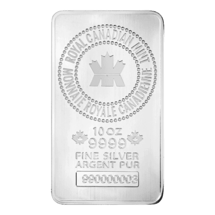 10 oz Silver Bar - (RCM) Royal Canadian Mint