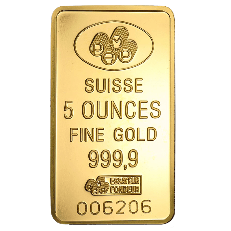 5-oz-Gold-PAMP-Fortuna-Bar_OBV .9999 fine gold bar