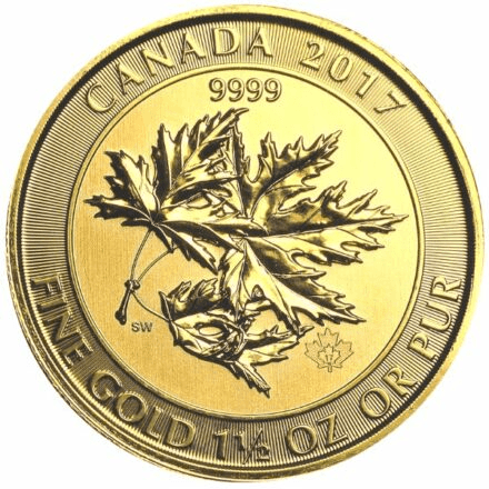 1.5-oz-Canadian-Gold-Maple-Super gold maple superleaf