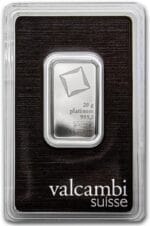 20g Valcambi Platinum Bar in assay card