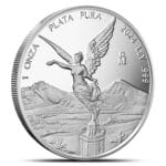 2024 1 oz Proof Mexican Silver Libertad Coin in capsule
