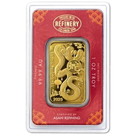 2025 Asahi Lunar Snake Gold Bar