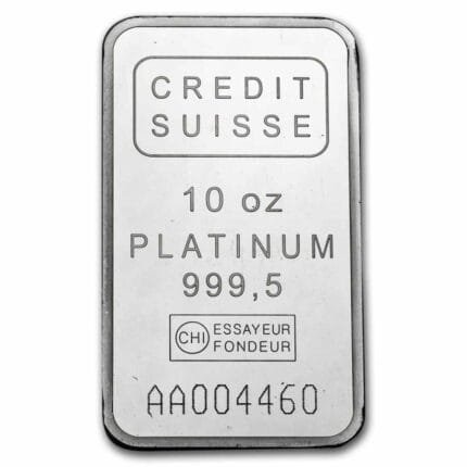 10 oz Platinum Bar Secondary Market .999 Fine