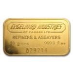 50 gram Engelhard Industries of Canada Gold Bar
