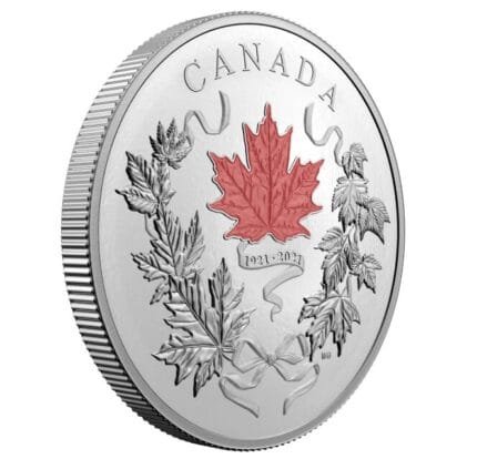 2021 $100 Our National Colours Pure Silver Coin – 1 oz .9999 Proof Silver