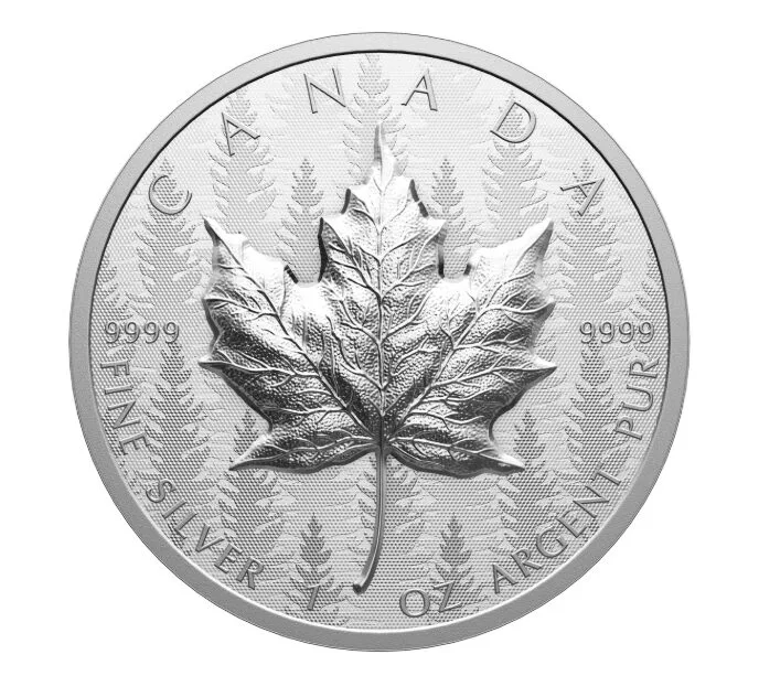 2024 Ultra-High Relief 1 oz Silver Maple Leaf Coins – 10-Coin Set