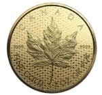 2019 $200 40th Anniversary Gold Maple Leaf pure gold coin obverseMaple Leaf pure gold coin obverse