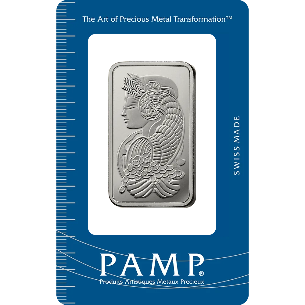 Lady Fortuna Platinum Minted Bar 1 oz