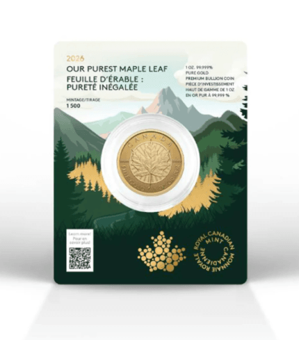 2026 Our Purest Maple Leaf pure gold coin in protective capsule