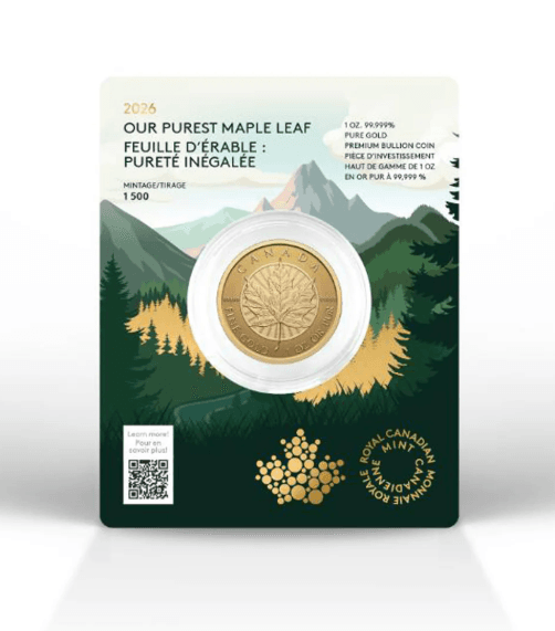 Screenshot 2026-01-15 080034 2026 Our Purest Maple Leaf pure gold coin in protective capsule