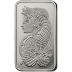 Lady Fortuna Platinum Minted Bar 1 oz